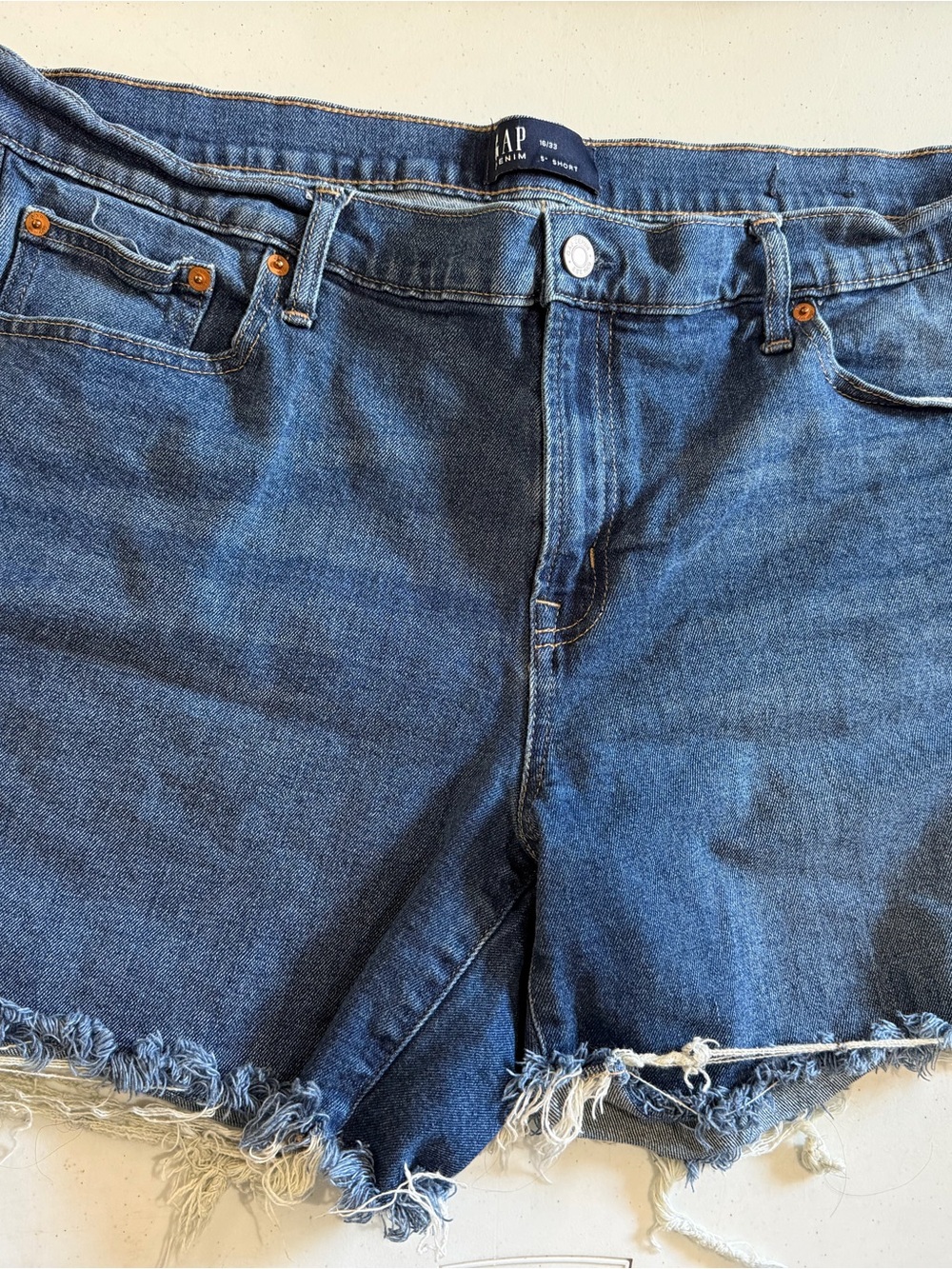 GAP Blue Short Rise Denim Shorts
